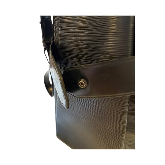 Louis Vuitton Black Epi Leather Sac D'Epaule Bucket Bag & Pochette-Vintage - Picture 4 of 11